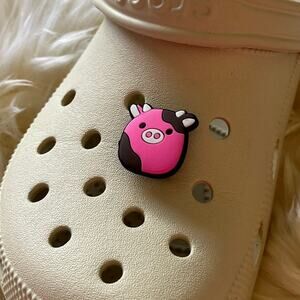 Croc Jibbitz | Squishmallows Pollyanna the Pink Cow Croc Charm | Cute Gift